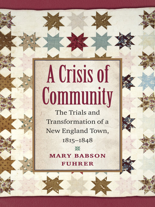 Title details for A Crisis of Community by Mary Babson Fuhrer - Available